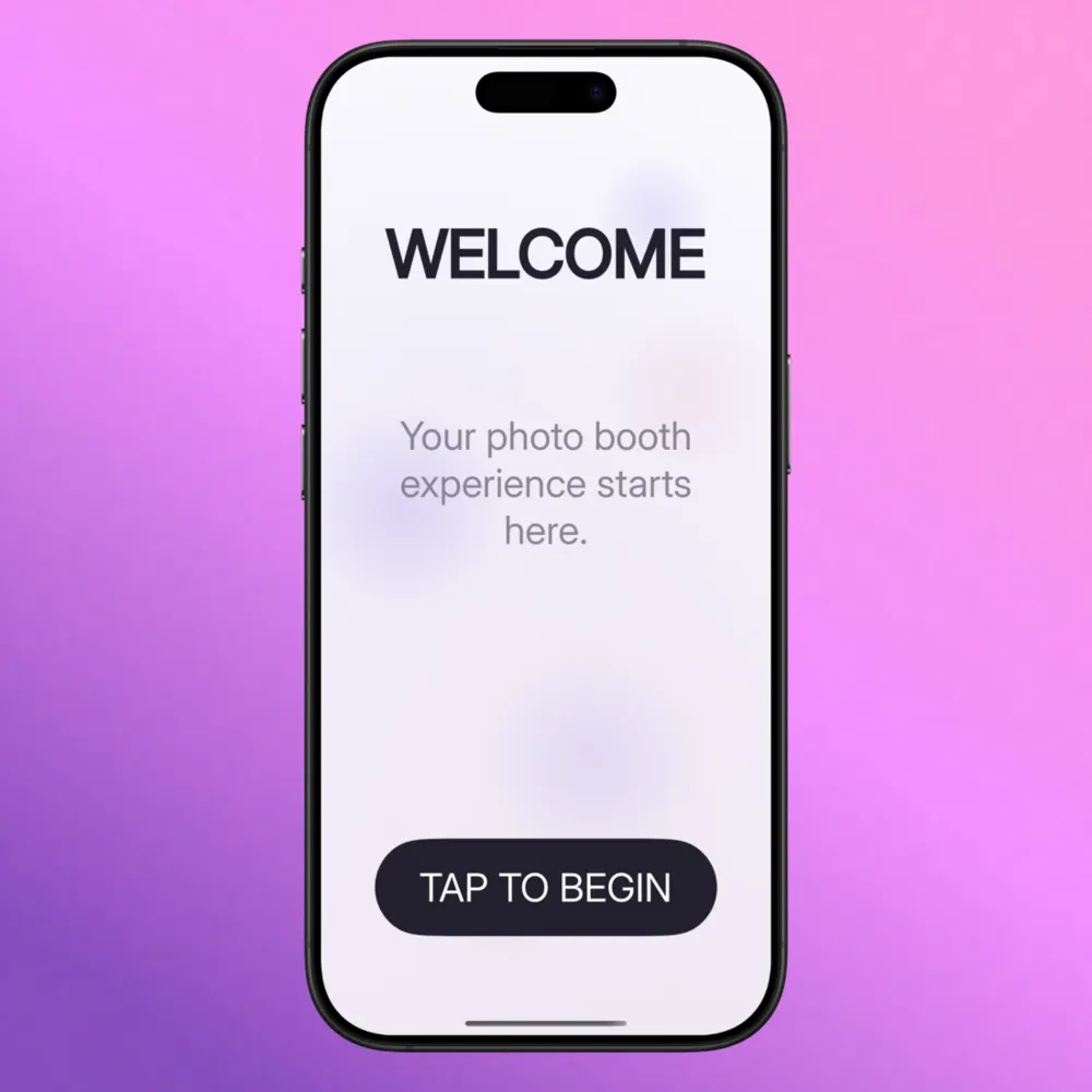 Step 13: Welcome screen with a tap to begin button Step 13: Welcome screen with a tap to begin button