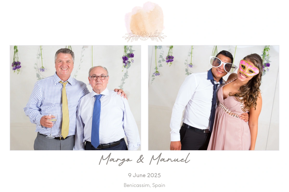 6 × 4 landscape layout · example 3 example featuring Margo and Manuel’s wedding photos
