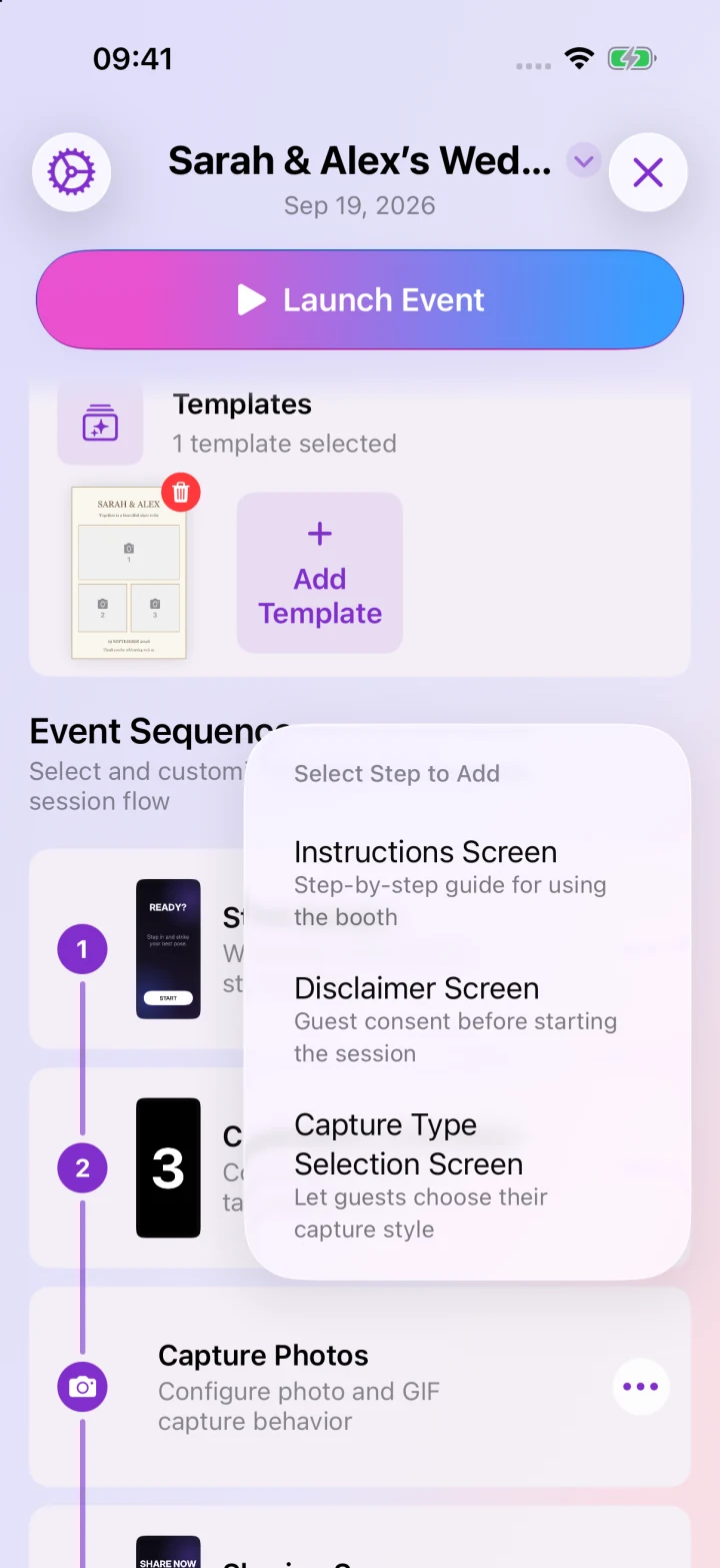 Add screens on iPhone