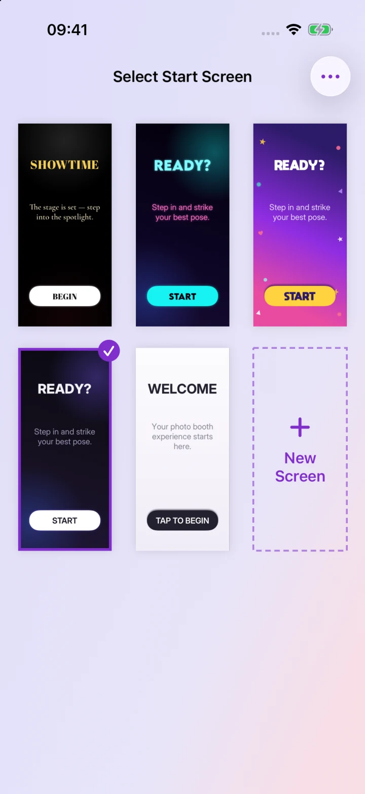 Event sequence and welcome-screen design choices.