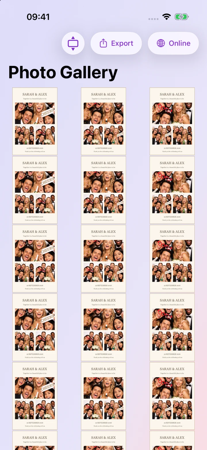 Device gallery and web dashboard with sample events.