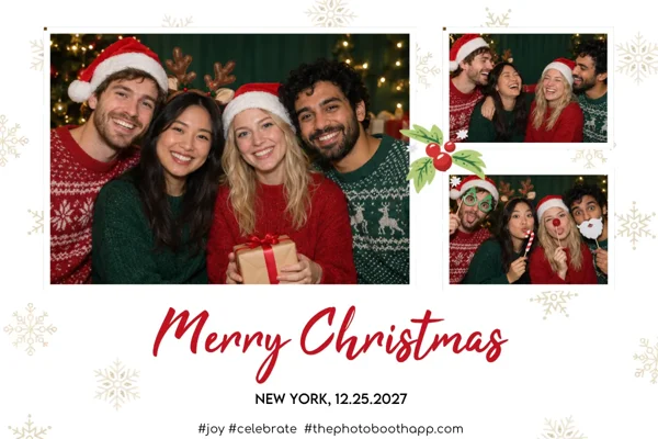 Merry Christmas landscape with example photos