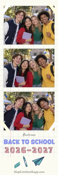 Back To School photo strip with example photos