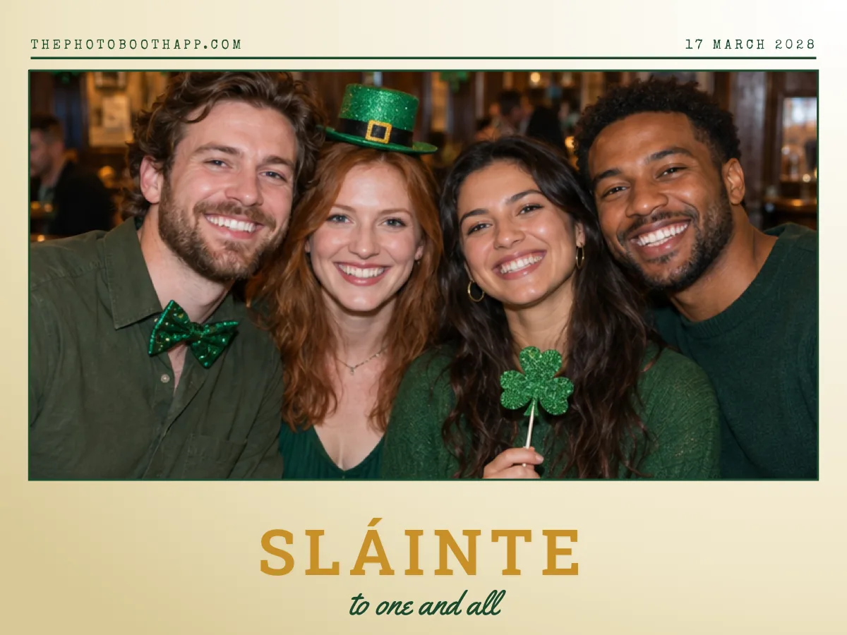 Broadsheet with example photos