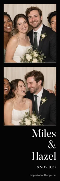 Minimalist Black photo strip with example photos