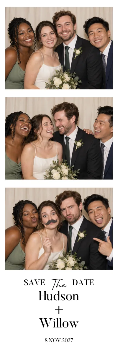 Save the date with example photos