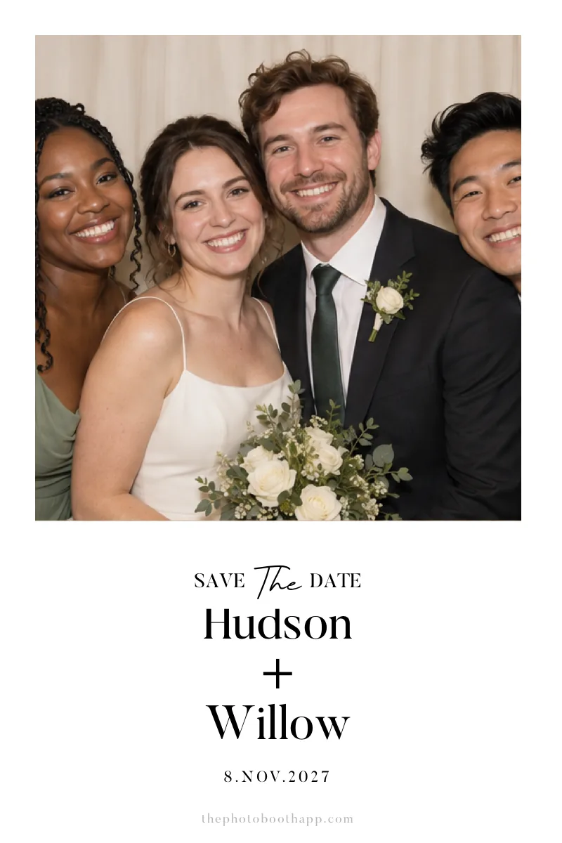 Save the date with example photos