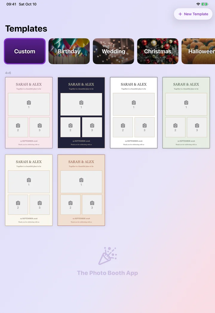 Templates on iPad