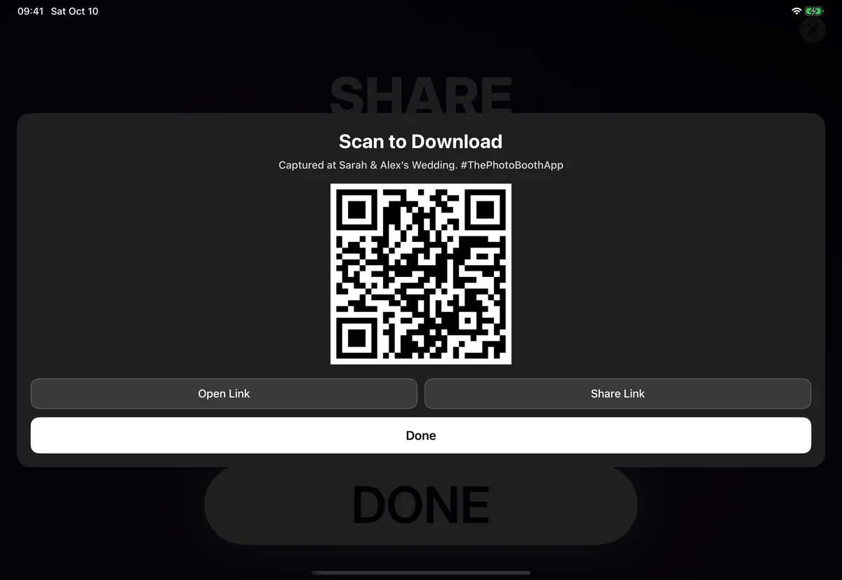 QR download on iPad