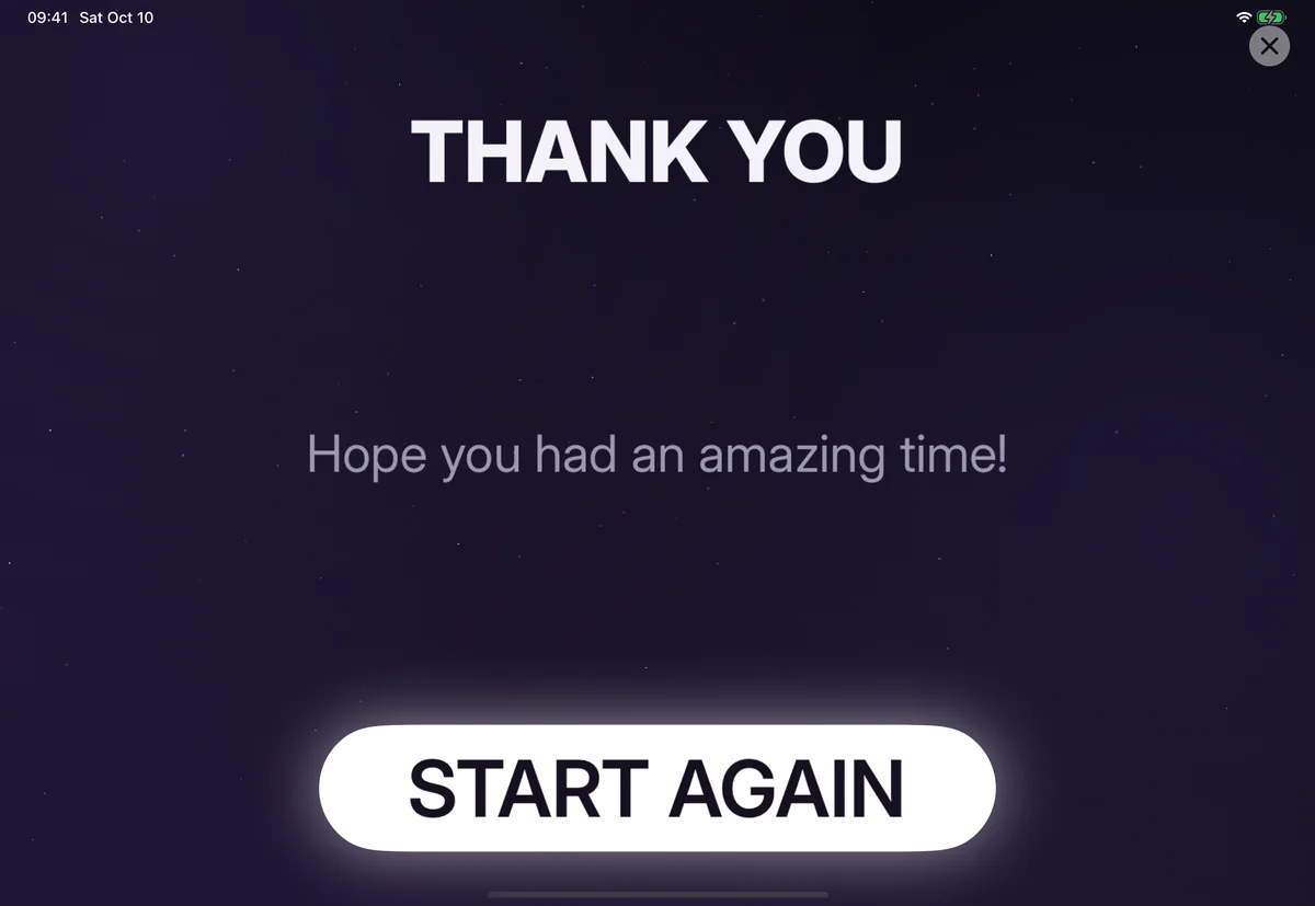 Goodbye on iPad